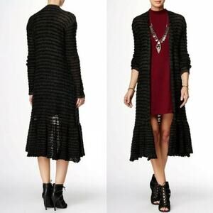 Free People Smile Like You Mean It Striped Pure Cotton Duster Cardigan Sweater